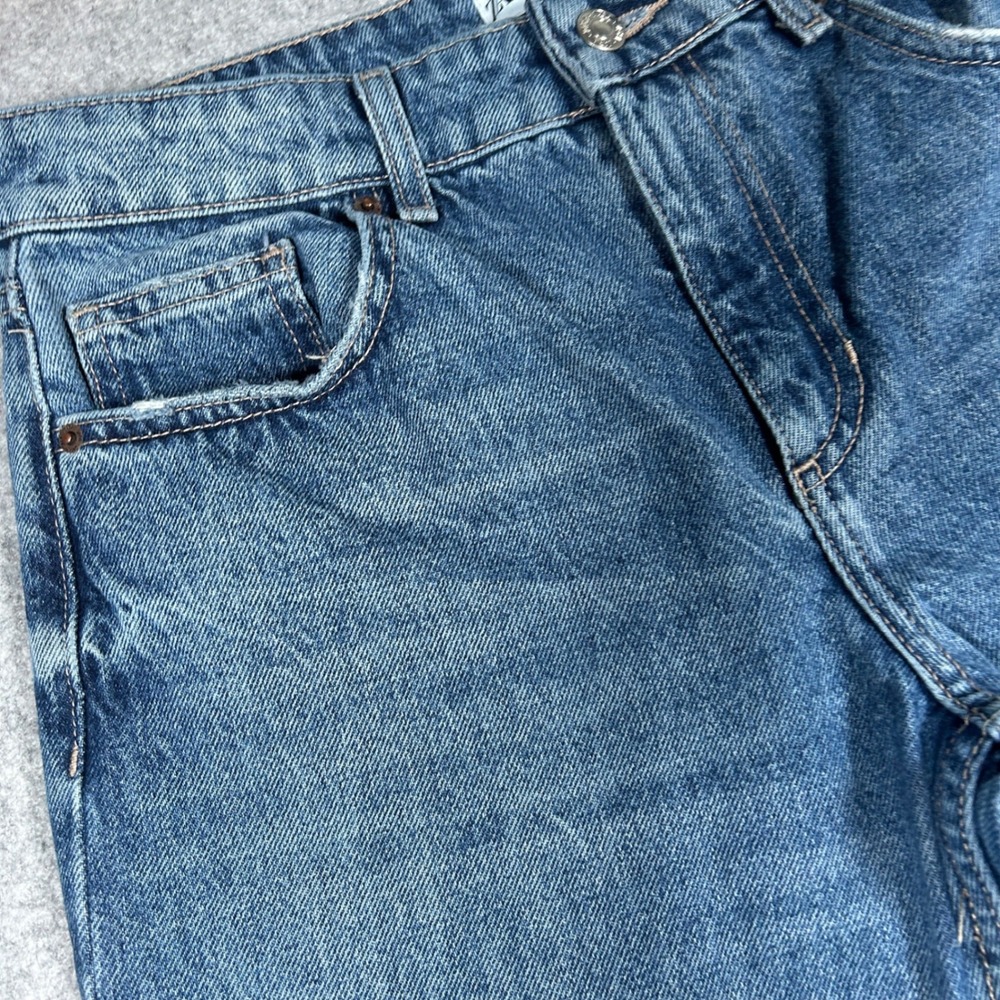 Zara Denim Jeans Women‎ Size 6 30x32 Blue Straight Leg Baggy High Rise Casual - Picture 7 of 16